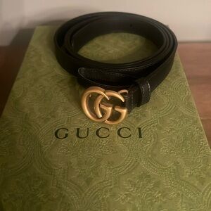 Gucci GG MARMONT THIN BELT Black